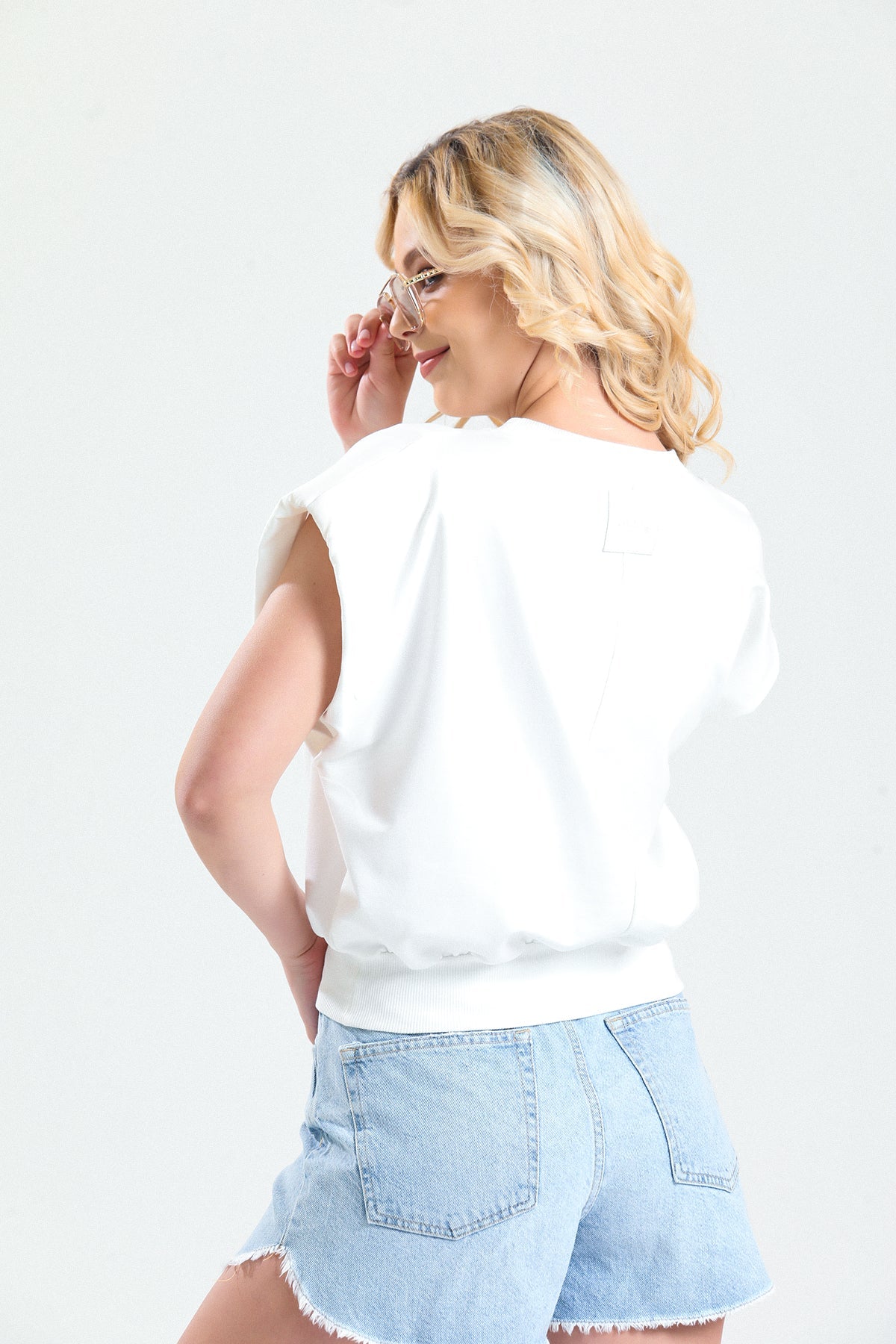 Limon Sarı Kolsuz Vatkalı T shirt