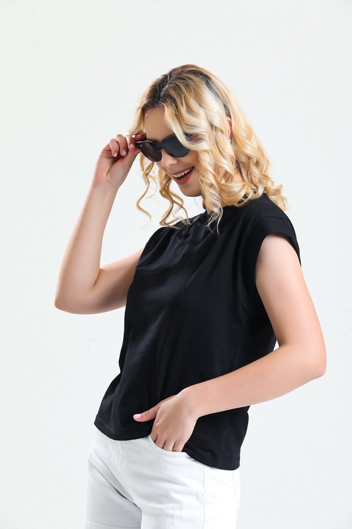 Siyah Kısa Kollu Basic T shirt
