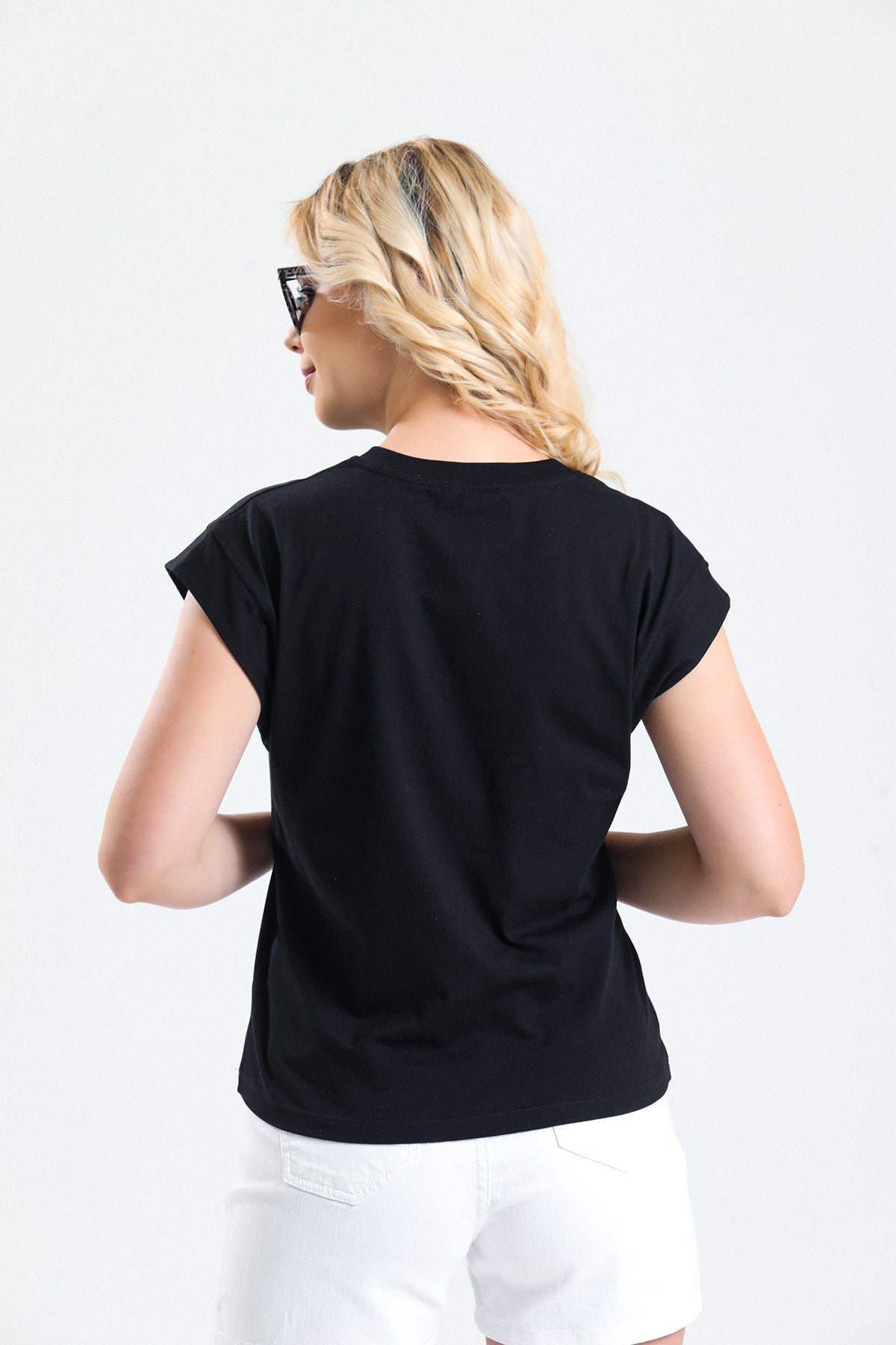 Siyah Kısa Kollu Basic T shirt