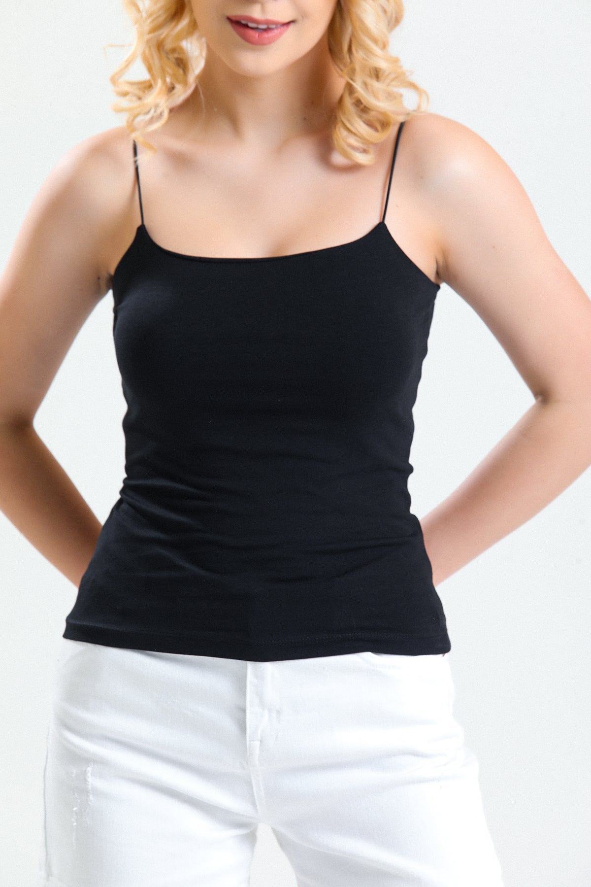 Mavi İp Askılı Body