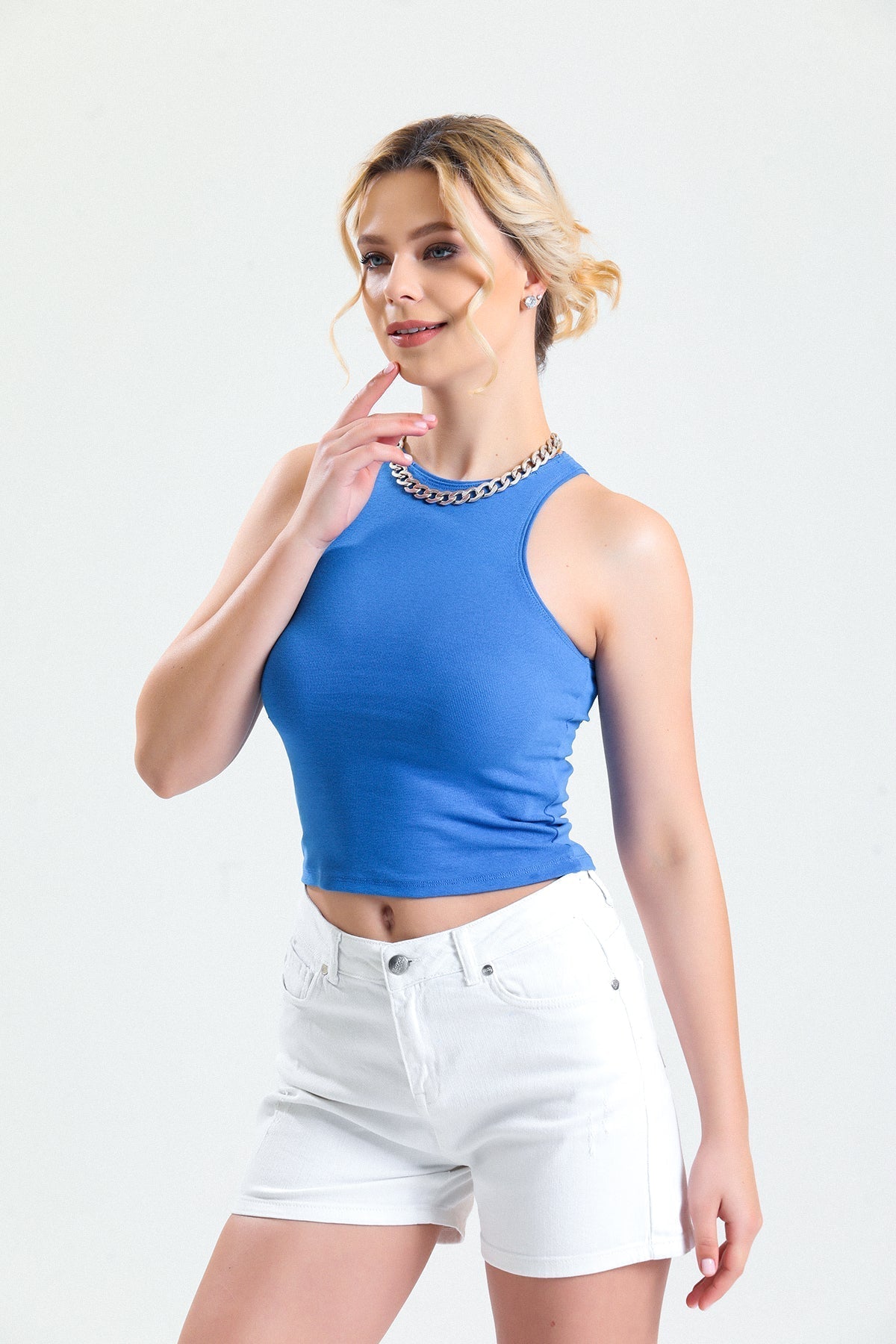 Mint Yeşili Halter Yaka Body