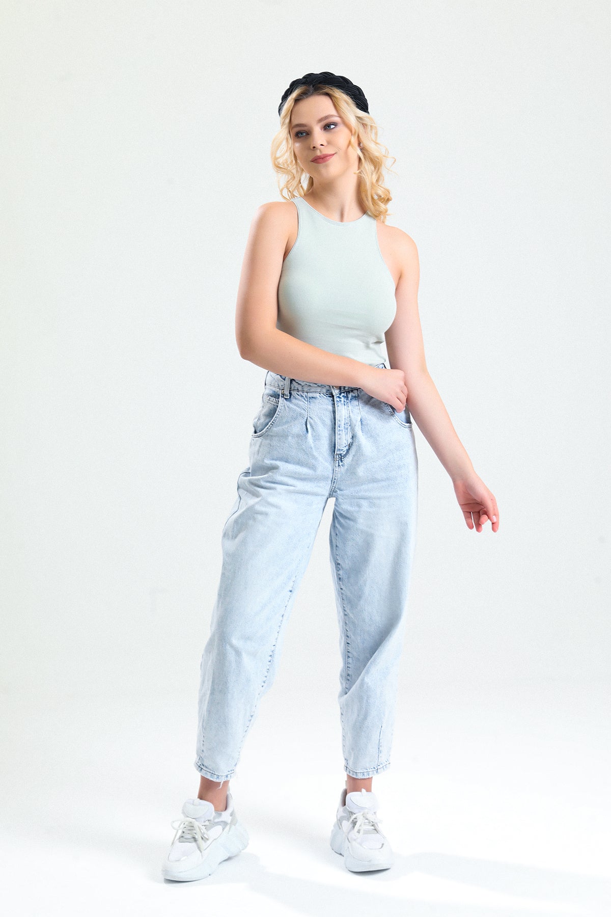 Yeşil Halter Yaka Body