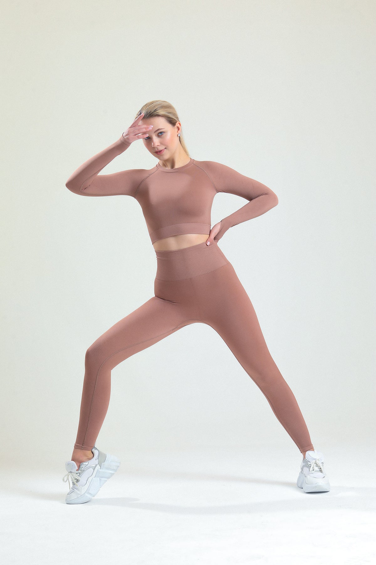 JANSET Uzun Kollu Bisiklet Yaka Takım Toprak