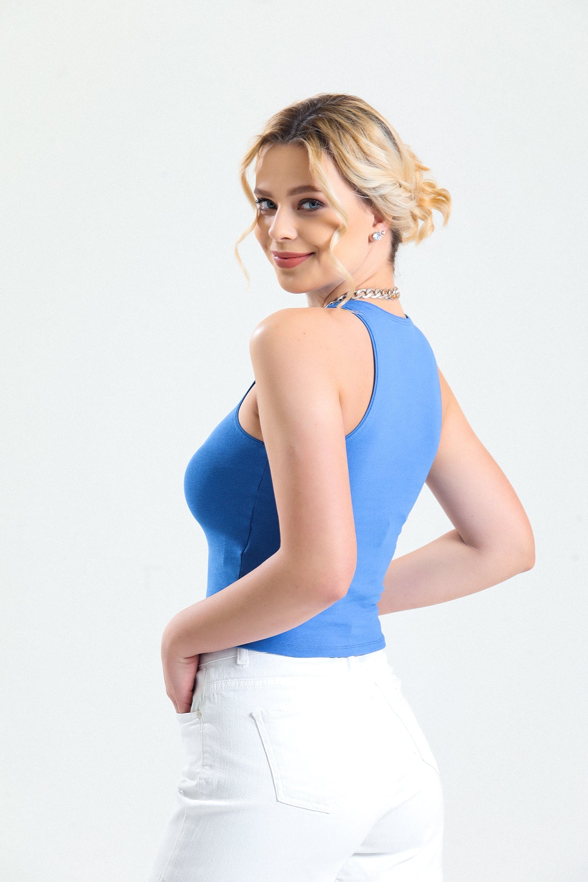 Yeşil Halter Yaka Body