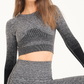BEcca KATRE Crop Gri Siyah