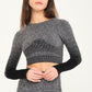 BEcca KATRE Crop Gri Siyah
